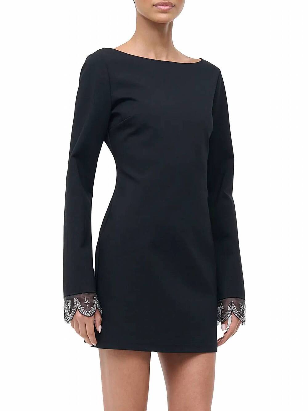 NEW STAUD hunter beaded cuff minidress in black - Picture 4 of 5